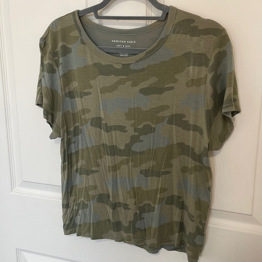 American Eagle Soft & Sexy Camo Tee